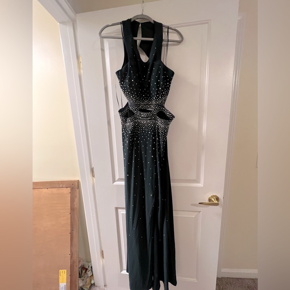 BEAUTIFUL DARK GREEN PROM DRESS
